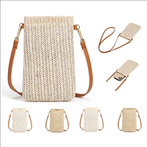 Straw Beach Phone Purse Bag